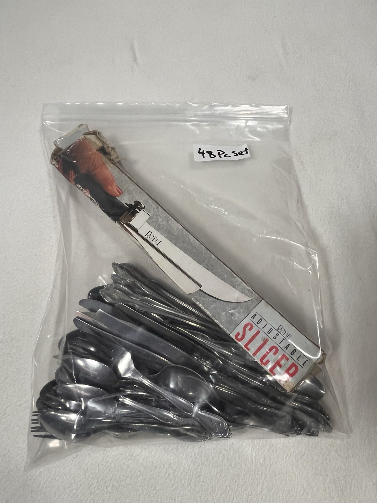 Letter A Stainless Steel Korea Flatware Silverware Monogrammed Serving Set 48 Pc