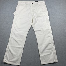 Dickies relaxed fit painters utility pants men's 38x30 fit 37x29.5 white solid