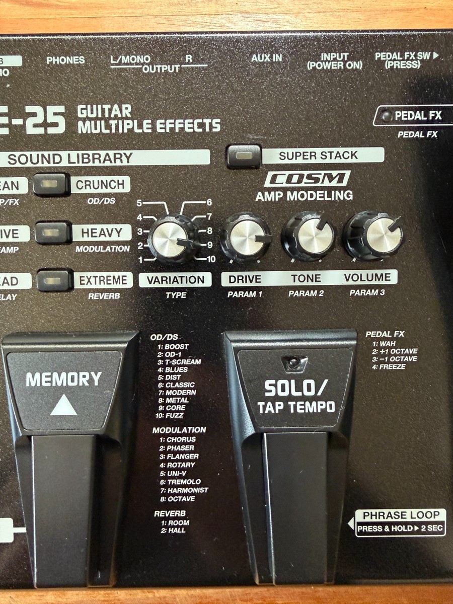 ギター BOSS ME-25 GUITAR MULTIPLE EFFECTS Boss ME-25 Multi-Effects Guitar Effect Pedal for sale online | eBay