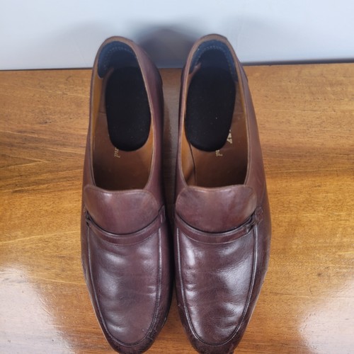 Zapatos Mocasines Bally Cuero Marrón UK 10 E US11 EU44.5 Sin Cordones Hechos en Suiza - Imagen 9 de 14