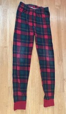 Place Plaid Red Green Blue Pajamas PJ Jogger Kids Pants Size 10