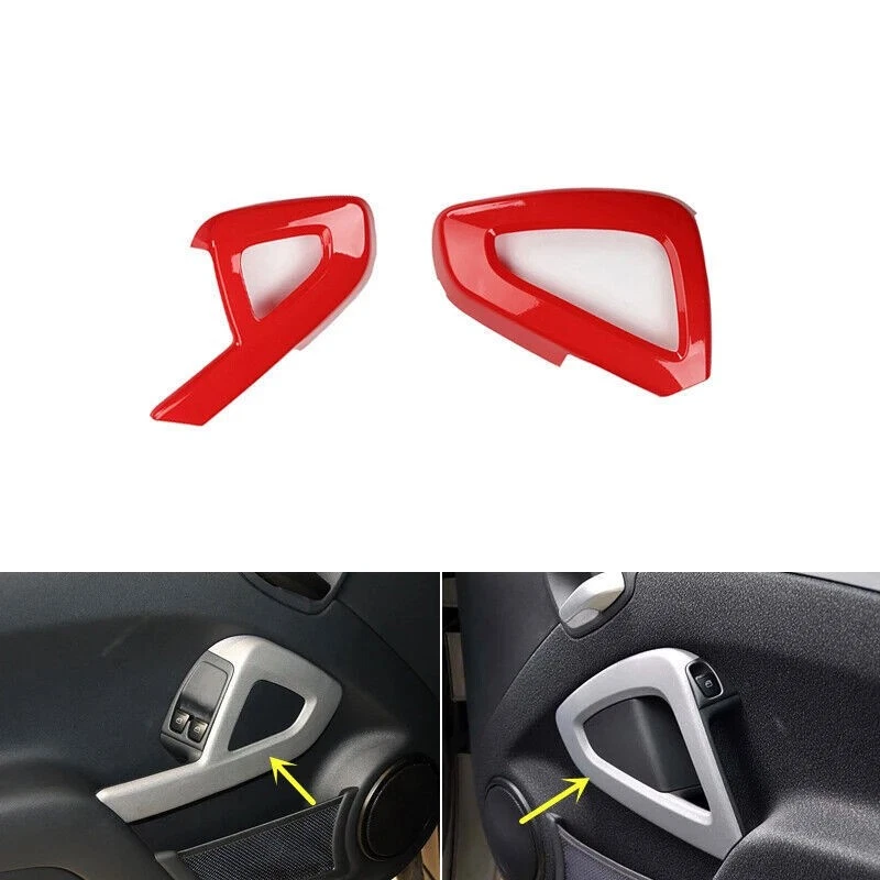 Adesivos de console de fibra de carbono ABS para Mercedes-Benz Smart Fortwo 451 2009-2014 - Imagem 3 de 4