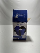 Travel Neck Pillow with Head Strap  Eye Mask   360  Support for Flights Blue