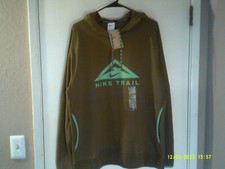 NEW NIKE Dri-FIT RUNNING "Trail Magic Hour Hoodie" MEN'S OLIVE P/O L DV9324-368