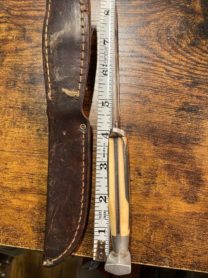 NICE VINTAGE QUEEN STEEL HUNTING KNIFE WITH SHEATH eBay