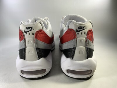 Nike Air Max 95 Essential White Varsity Red Black Gray Mens Size