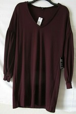 Women's Express Dress Balloon Sleeves Plum Purple ~ Size XS