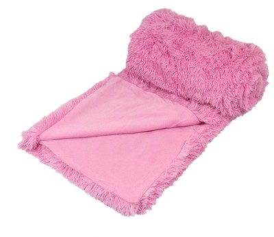 baby pink fluffy blanket