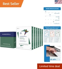 Printer Paper, Premium Color 28 lb Copy Paper, 8.5 x 11 - 6 Pack 1,800 Sheets...