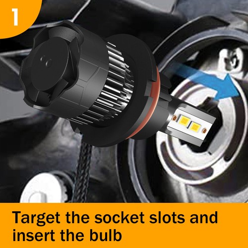 For Ford F150 1999 2000 2001 2002 2003 6000K LED Headlight Fog Light Bulb Kit M8 - Picture 9 of 19