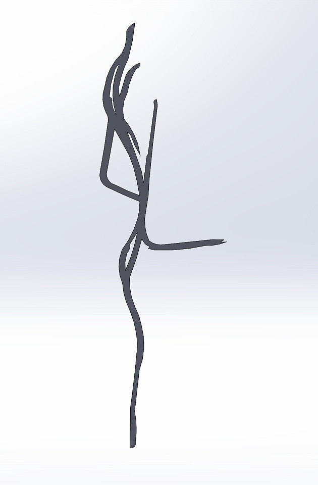 Fichier DXF Art Minimaliste Corps Féminin - Pour Découpe CNC, Laser, Plasma, Vinyle