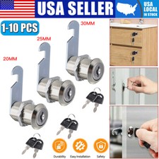 1-10PCS Cam Lock Door Barrel Drawer Cabinet Mail Box Locker Cupboard w/ 2 Keys