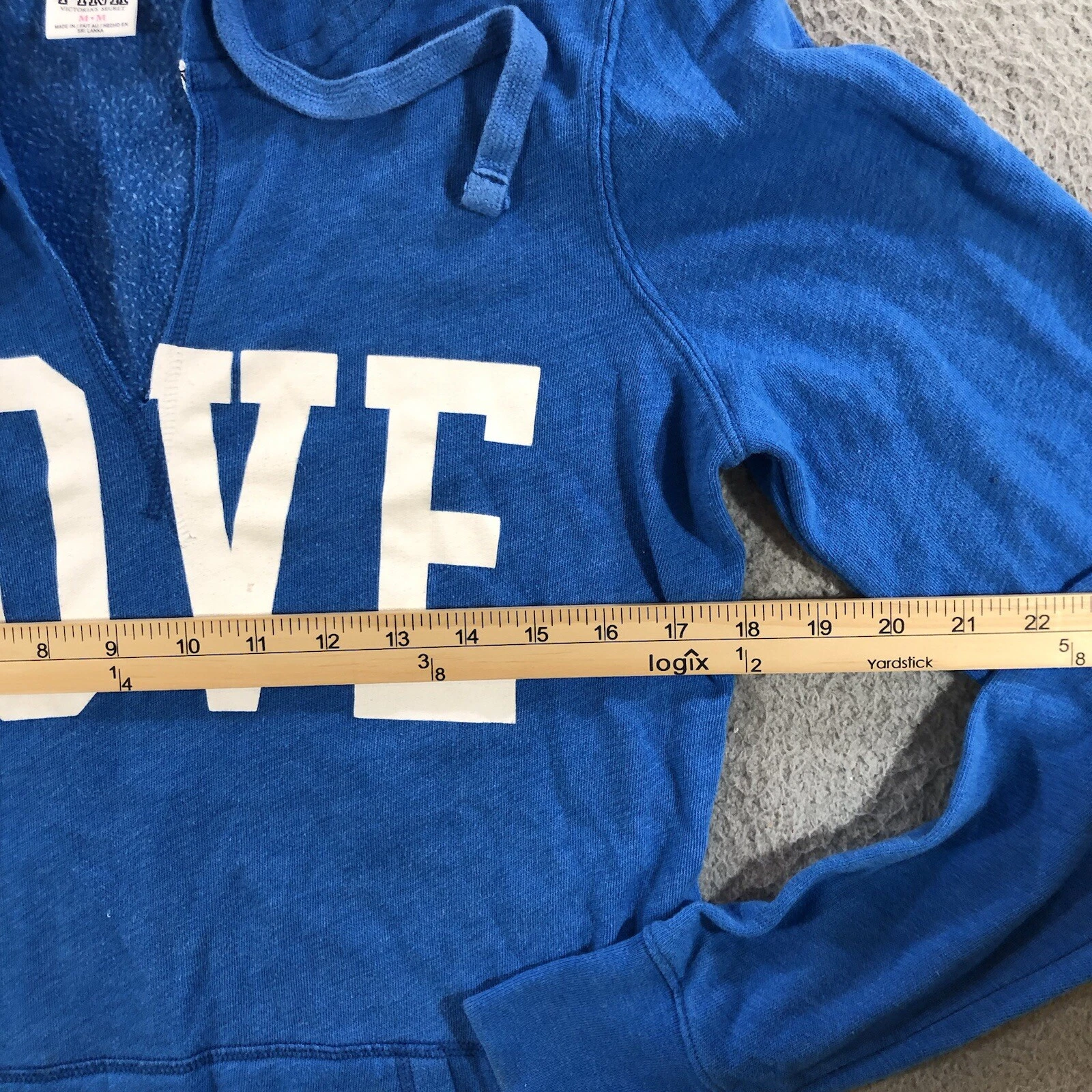 UNDERCOVER felpa con cappuccio rosa victoria secret donna M blu Spell Out pullover sottile