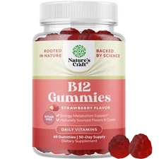 Sugar Free Vitamin B12 1000 mcg Gummies Vegan B12 Gummies for Adults Energy 60ct