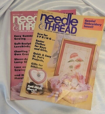 2 VINTAGE NEEDLE & THREAD CRAFT MAGAZINES March / April & May/June 1987