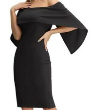 Grace Karim Women's Off Shoulder Black Midi Dress Size M
