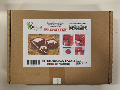 Bandua - Corvus Belli: Infinity - Pre-Painted Q-Building Pack: Red & White