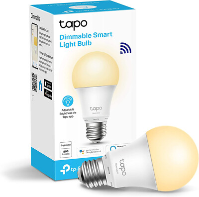 TP-Link L510E Tapo Smarte Glühbirne E27 WLAN Leuchtmittel dimmbar 8,7W warmweiß