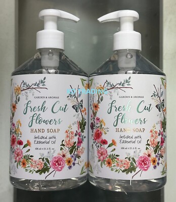 (2-Pk) GARDEN  & AROMAS ~ FRESH CUT FLOWERS Essential Oil HAND SOAP Wash 636ml