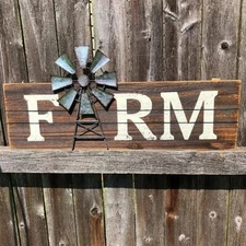 Farm Windmill Sign