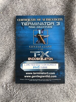 Rare Terminator 3 Endoskeleton T-X Bust Gentle Giant Statue
