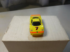 NEW TYCO MATTEL 440X2 WIDE PAN CHASSIC FERRARI F-40 7 IN YEL/FLUORORN/BLK SET C