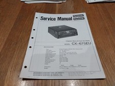 National Panasonic Radio Service Manual: 8-Track Car Stereo CX-675EU