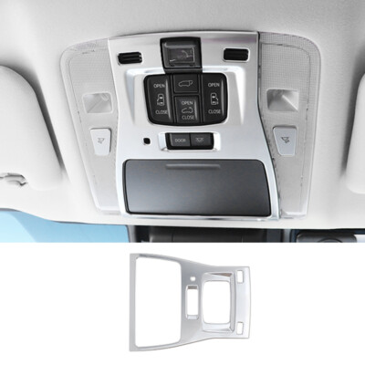 Matte Silver Inner Front Reading Light Cover Trim For Toyota Alphard 2015-2022