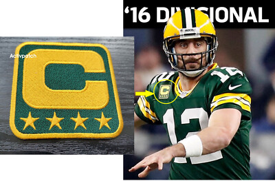 Green Bay Packers Captain Patch 4 star gold NFL Football USA Sports Superbowl
