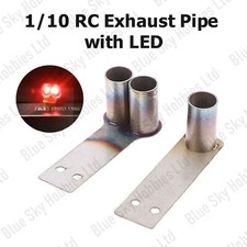 1/10 RC Car Simulation Exhaust Pipe with LED for Crawler Drift Car Accessories