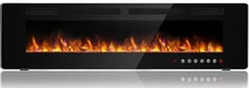 BOSSIN 72 inch Ultra-Thin Silence Linear Electric Fireplace, Recessed Wall Mount