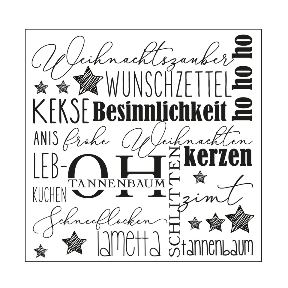 Mundart Stempel - Deutsch Text Prägefolder 15 x15cm "Weihnachten" - Bild 2 von 2