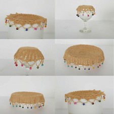 Hand Crochet Beaded Jug Glass Bowl Cover Cotton Handmade Fine 4,6,8,10,12 inch