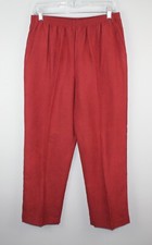 ALFRED DUNNER Women's Rust Pull-on Pants/Slacks SZ 12 Elastic Waist Brushed Poly