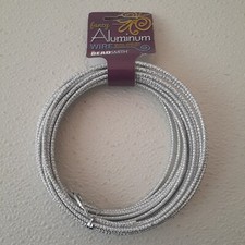 Beadsmith Fancy Aluminum Craftwire 9 Ga Round Embossed Silver Color 5 Meters...