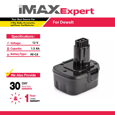 12V 1.5Ah NiCd Battery for Dewalt DC9071 DW9072 DW9071 DE9075 DE9074 DE9072