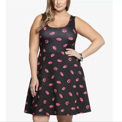 torrid pink polka dot dress Every year I have to make sure I get some pics with my mom's tulips   Dress (old) and shoes @torrid Makeup @colourpopcosmetics #plussizefashion  #fatliberation #fatvisibility #dreamdress #size18 plus size outfit ideas