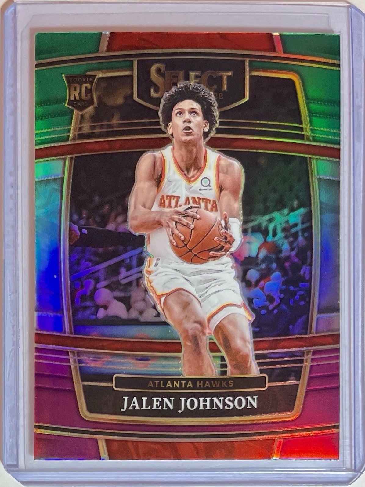 Jalen Johnson ROOKIE CARD RC 2021-22 Panini Select Concourse Tri-Color Prizm #17