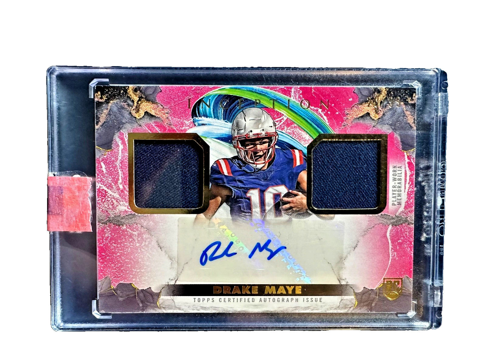 2024 Topps Inception Drake Maye Franchise Foundation Jersey Auto Magenta RC #/99