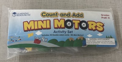 Learning Resources Mini Motors Count & Add Activity Set Homeschool PreK-K  Math
