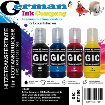 Sublimationstinte (GIC) kompatibel f. Ecotankdrucker ET-3950, ET-3956 uvm. - 102
