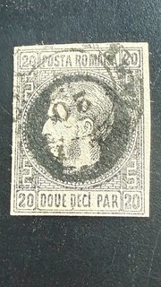 726sk128 Romania 1866 Carol I 20 parale Mi. 35 Euro collection old lot