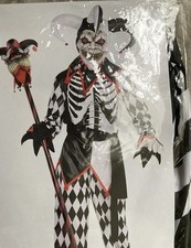 Sinister Jester Child Medium Halloween Costume - Brand New