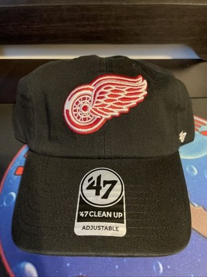 Detroit Red Wings  47 Brand Clean Up Adjustable Black