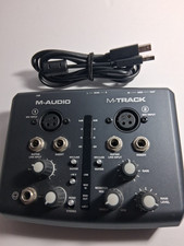 M-Audio M-Track USB Audio Interface 2-Channel MIDI I/O XLR Phantom + Cable