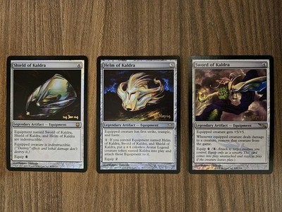 1x Shield Of Kaldra, 1x Helm Of Kaldra, 1x Sword Of Kaldra - FOIL / NEAR MINT