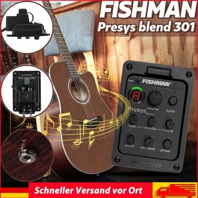 Akustikgitarre Piezo-Tonabnehmer Tuner Fishman 4-Band 301 EQ Equalizer Pickup Be