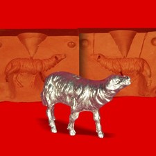 Zinngießform Schaf Kopf oben, ca. 90g Reinzinn