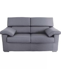 DIVANO 2 POSTI BELLAHOME "VENEZIA" GRIGIO TESSUTO SFODERABILE E ANTIMACCHIA, ...