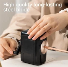 Deli Manual Music Themed Pencil Sharpener with Adjustable Point Black